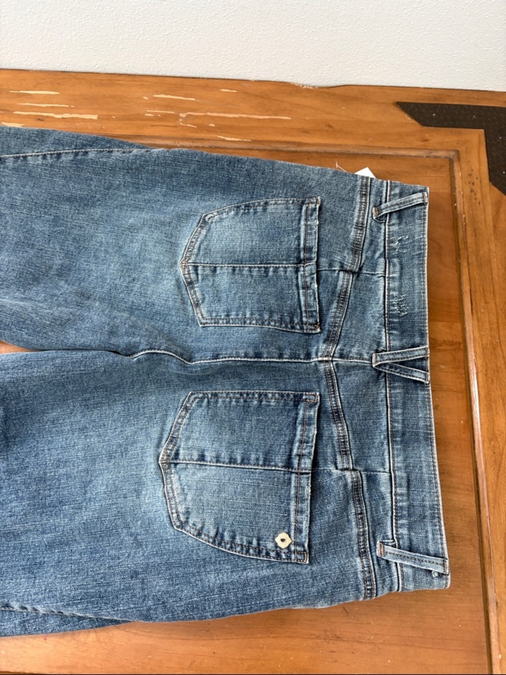 Democracy NWT AbSolution Skirise Wide Leg Distressed Blue Jeans Size 12 - Picture 15 of 16